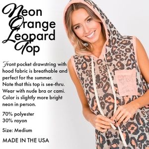 Neon Orange Leopard Top